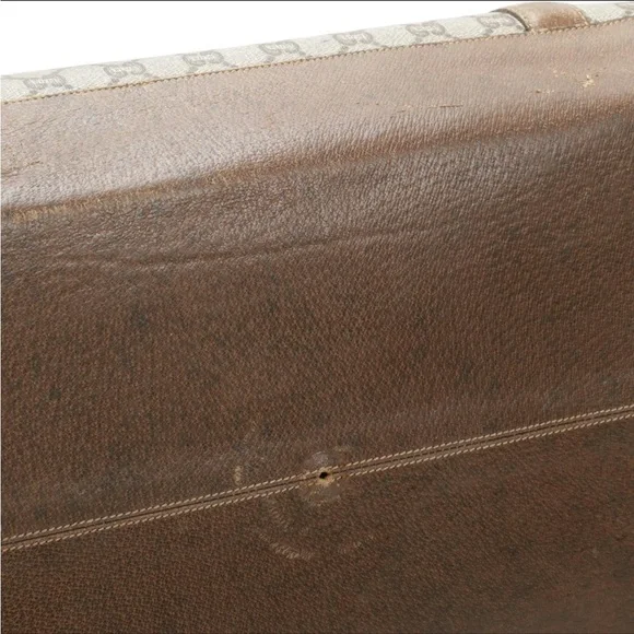 Gucci Tan and Brown Duffel Bag- Vintage - Picture 12 of 13